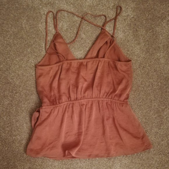 Mauve Wrap Tank Top with Bow - Picture 4 of 6